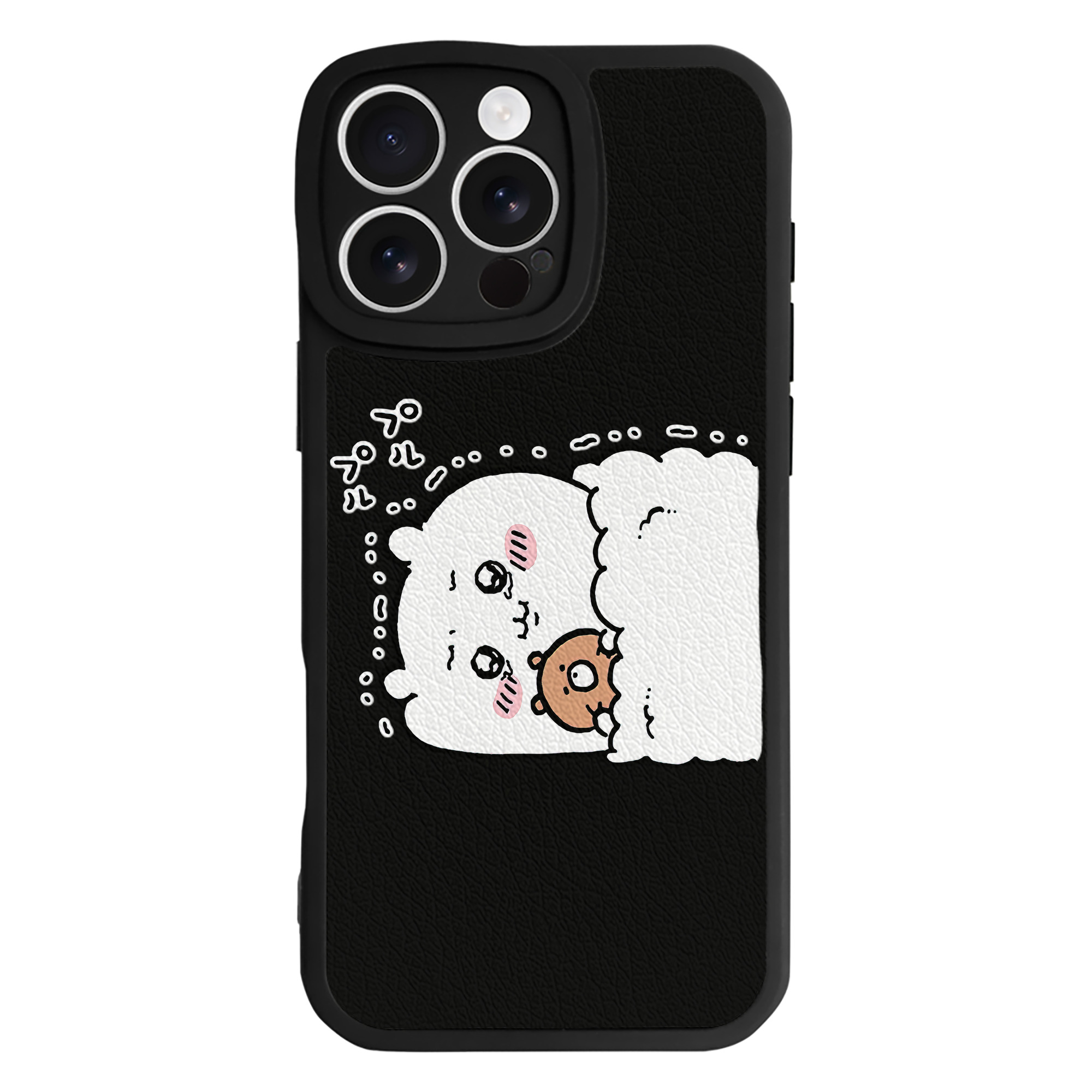 （画像用） ちいかわ ちいかわ Chii-kawa chiikawa 【iPhone 16シリーズ対応】シリコンスマホケース（レザー調） 材質：シリコン